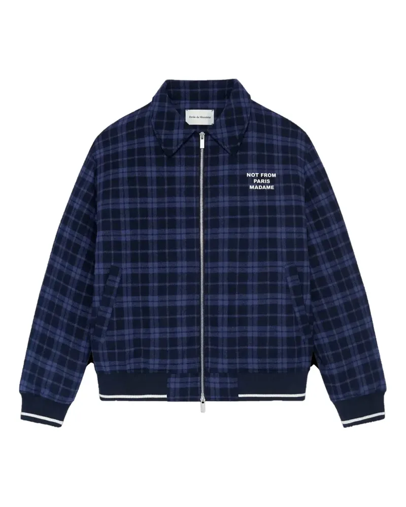 Drôle de Monsieur check flannel shirt jacket - Blau Blau