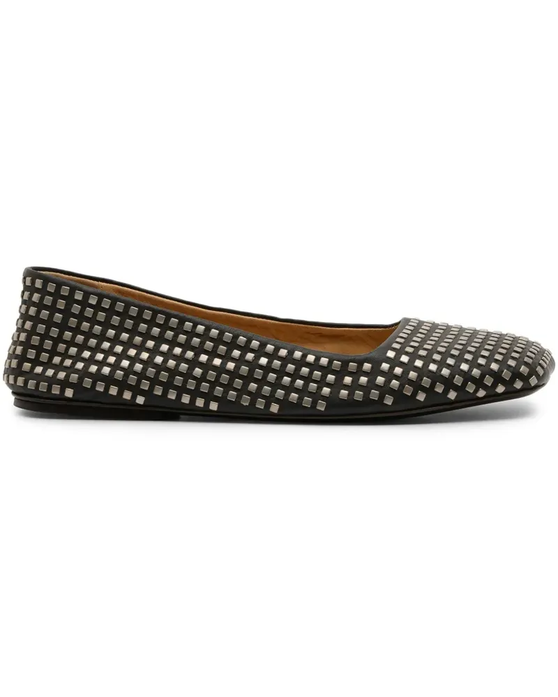 Marsèll Quadrangolo Borchie Ballerinas - Schwarz Schwarz