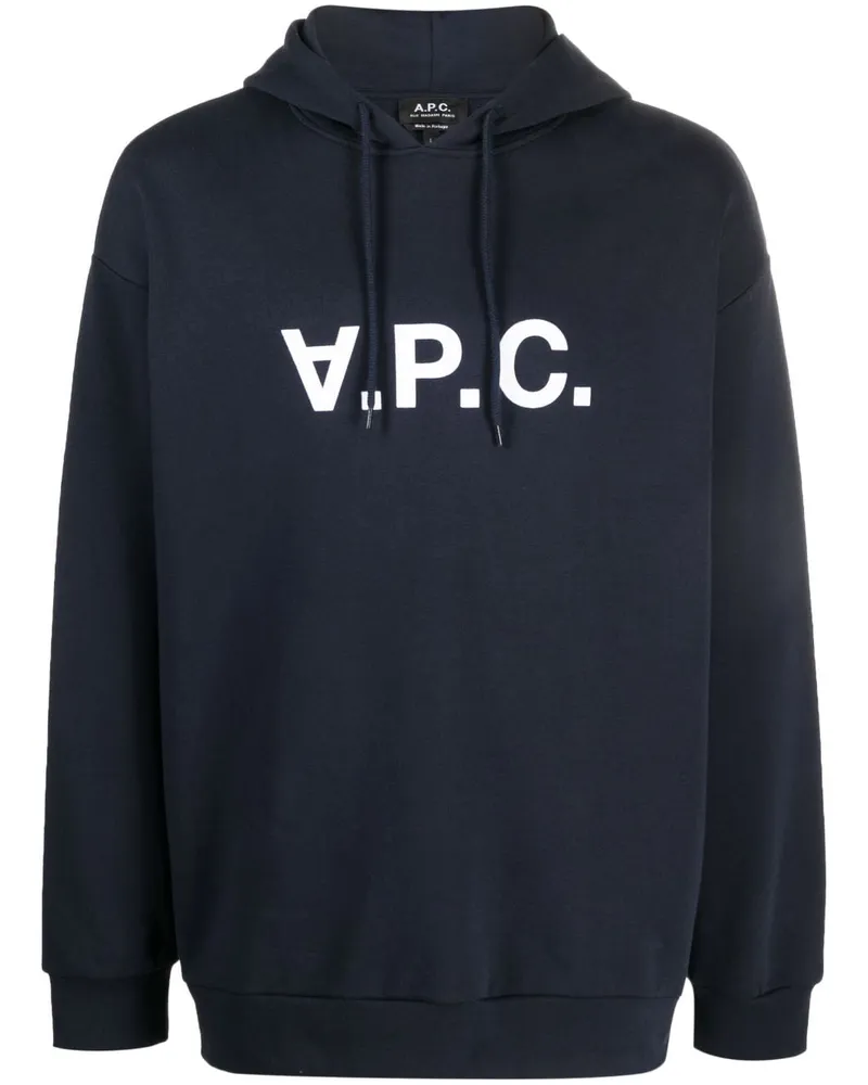 A.P.C. Hoodie mit Kordelzug - Blau Blau