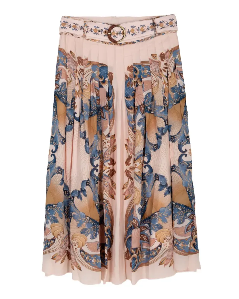 FARM Rio Plissierter Maxirock - Rosa Rosa