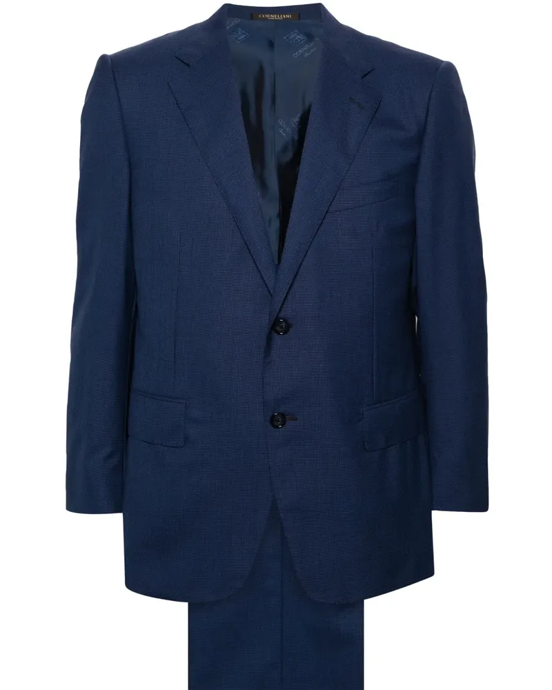 Corneliani Anzug mit Hahnentrittmuster - Blau Blau