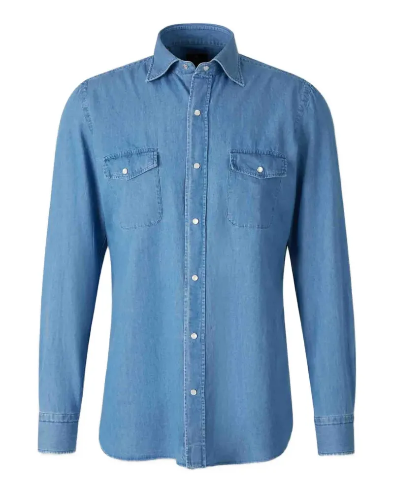 Luigi Borrelli flap-pocket shirt - Blau Blau