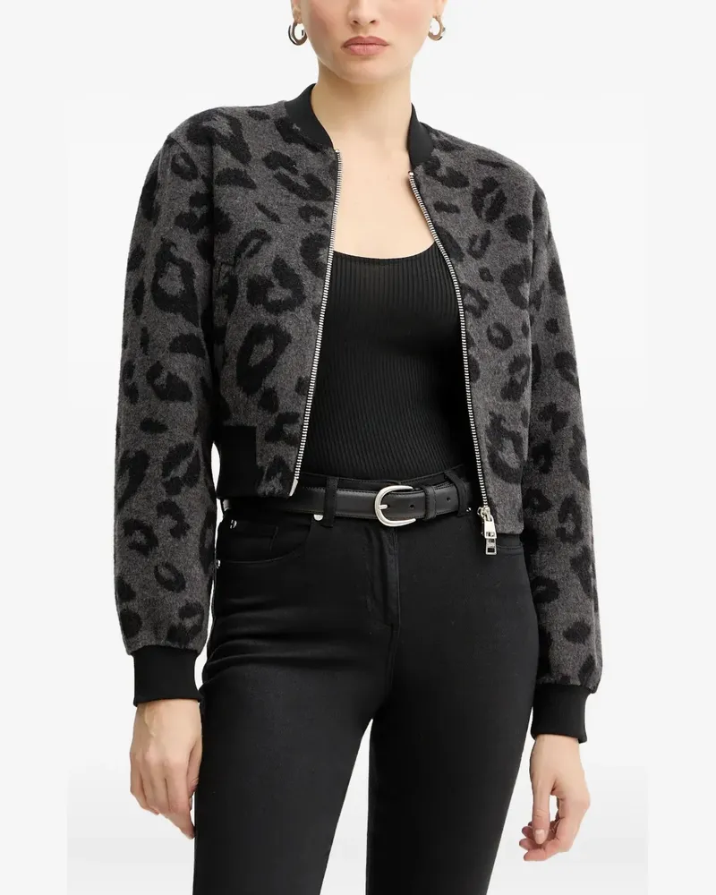 Silvian Heach leopard-print zip jacket - Grau Grau