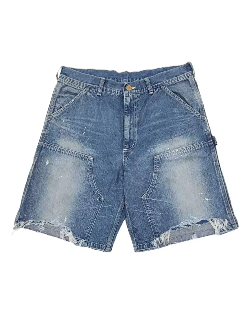 SAINT MXXXXXX Jeans-Shorts im Distressed-Look - Blau Blau