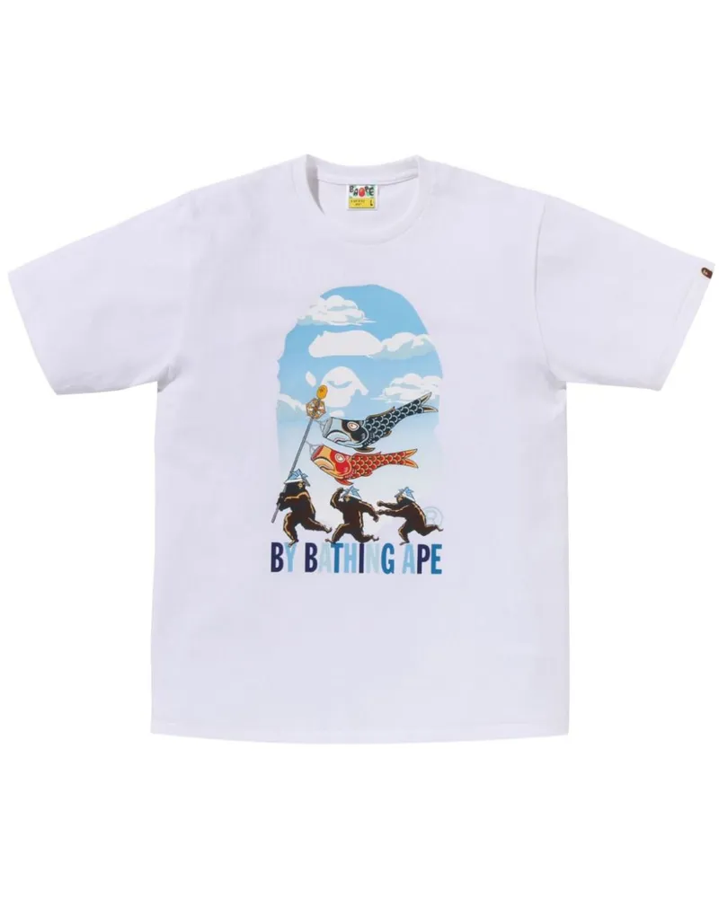 BAPE Carp Streamer T-Shirt - Weiß Weiß