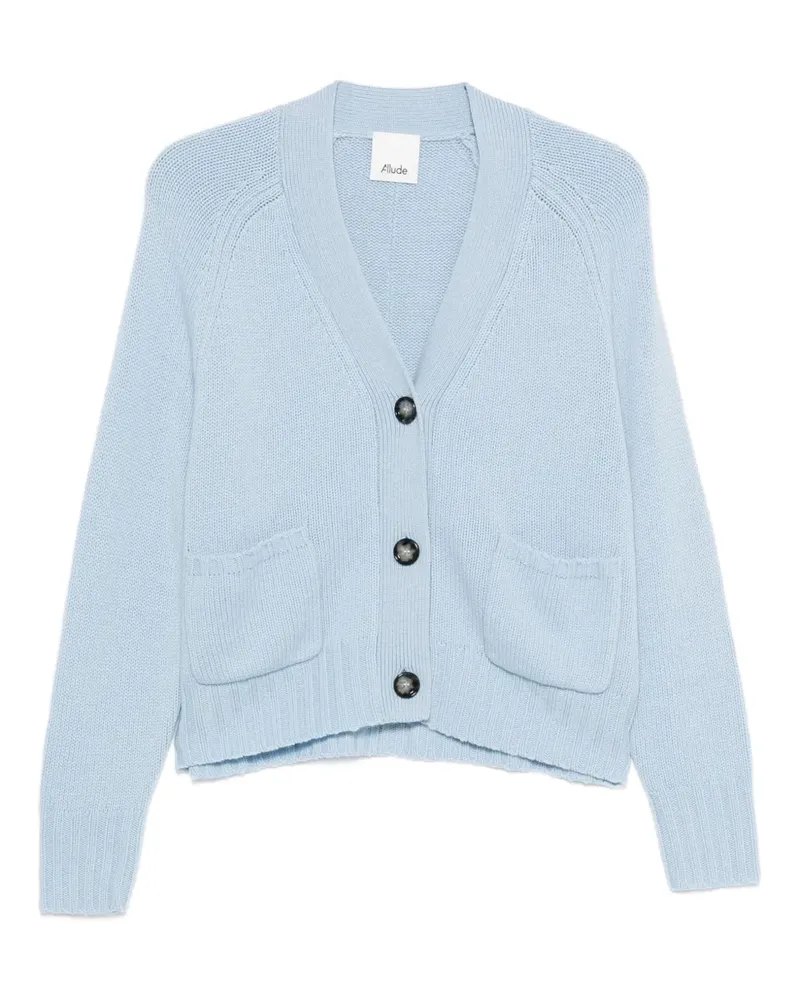 ALLUDE patch-pocket button-up cardigan - Blau Blau