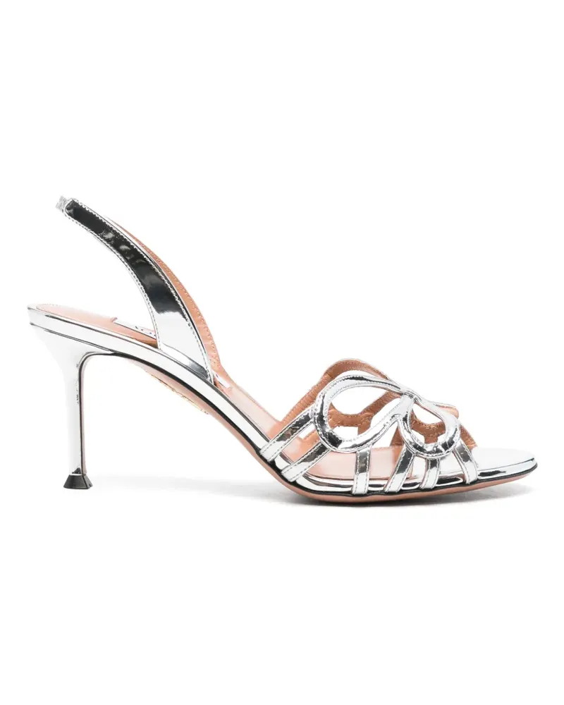 Aquazzura Slingback-Sandalen mit Cut-Out - Silber Silber