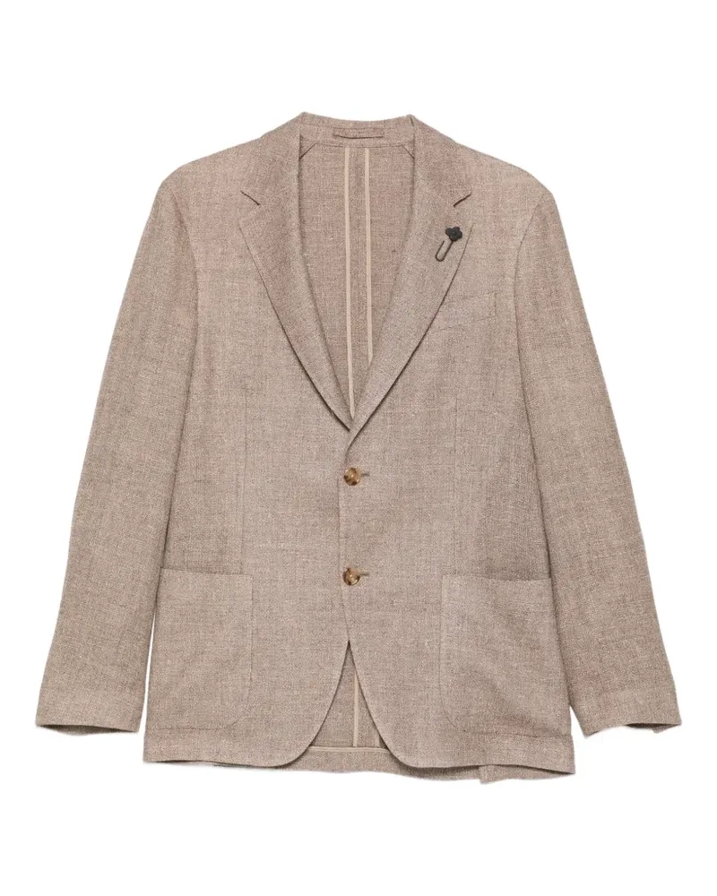 LARDINI Sakko mit Klappentasche und fallendem Revers - Nude Nude