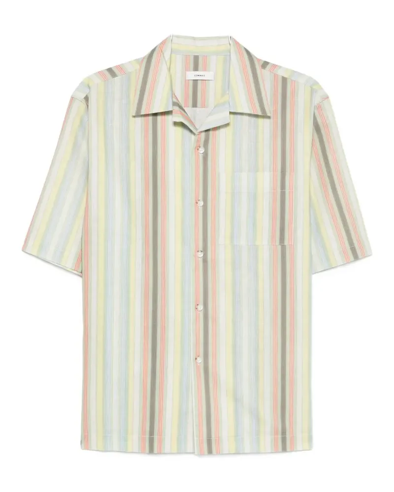 COMMAS Sereno stripe-pattern short-sleeve shirt - Nude Nude