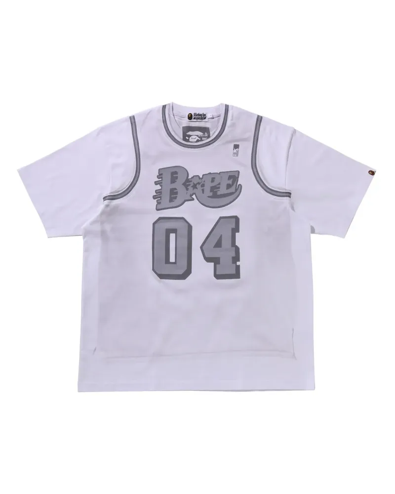 BAPE T-Shirt mit Fake-Print - Weiß Weiß