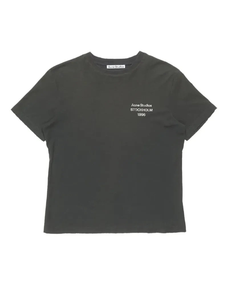 Acne Studios T-Shirt mit Logo-Print - Grau Grau