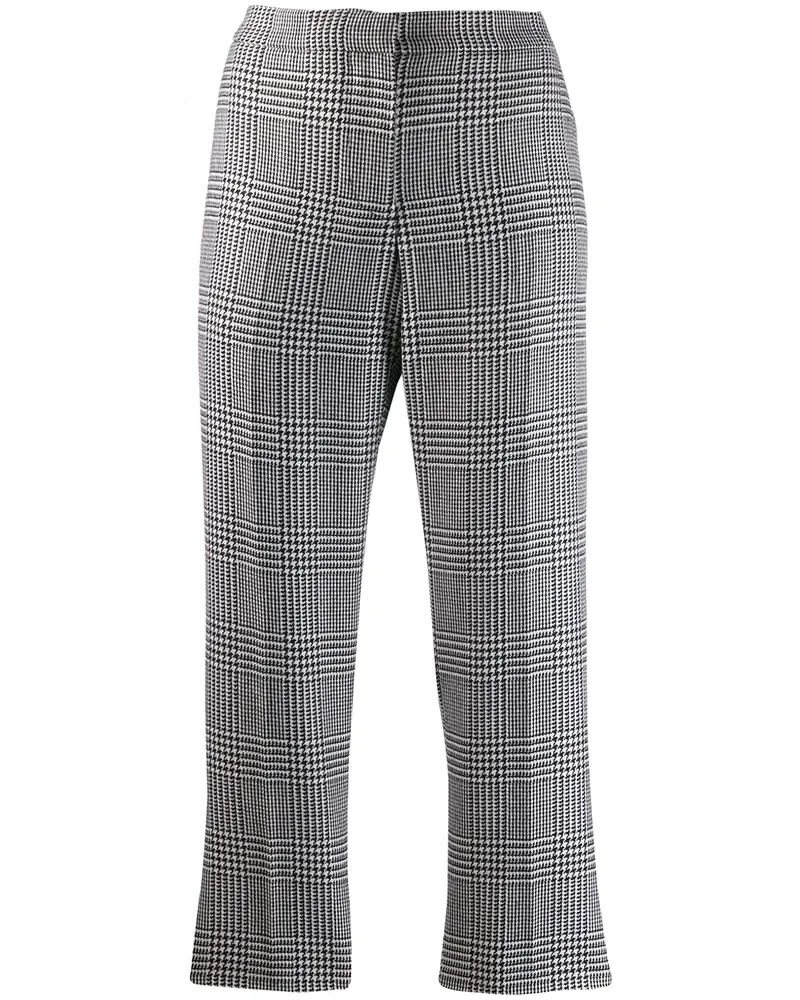 Alexander McQueen Karierte Cropped-Hose - Schwarz Schwarz