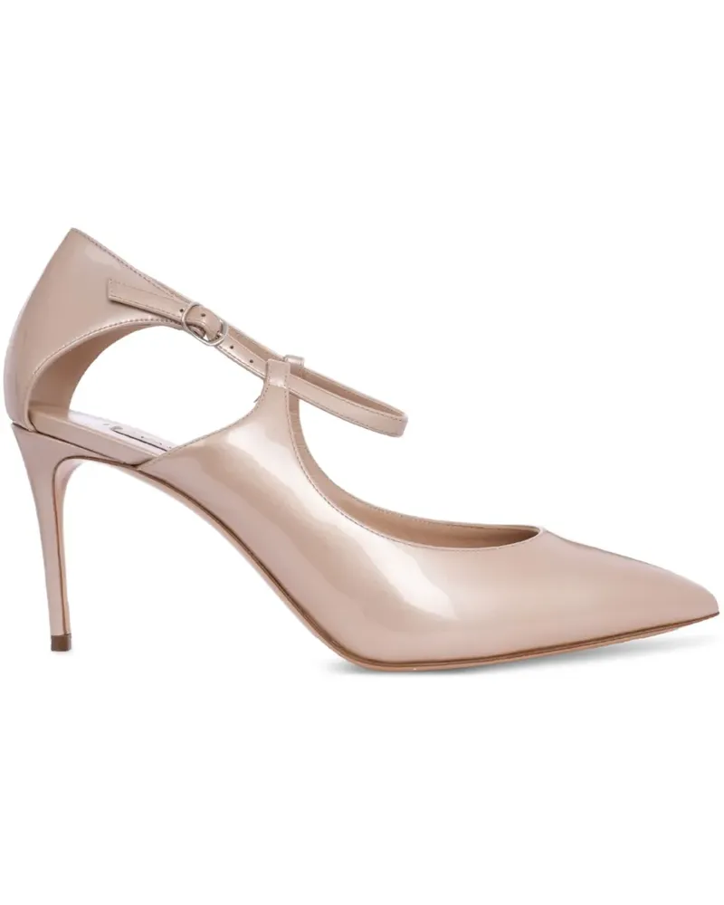 Casadei Samurai Julia Pumps mit Cut-Out 100mm - Nude Nude