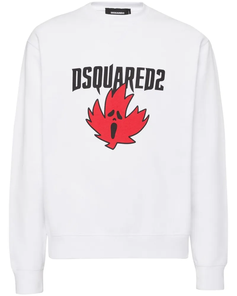 Dsquared2 Sweatshirt mit Logo-Print - Weiß Weiß
