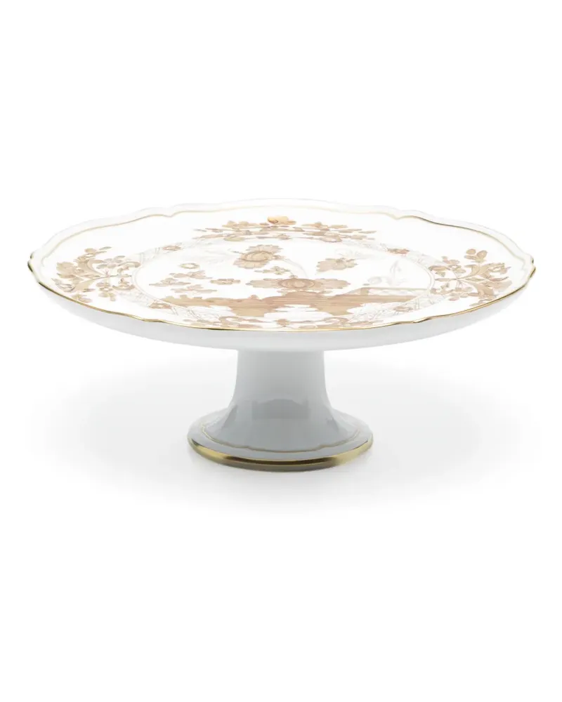 Ginori 1735 Tortenständer mit Blumen-Print - Weiß Weiß