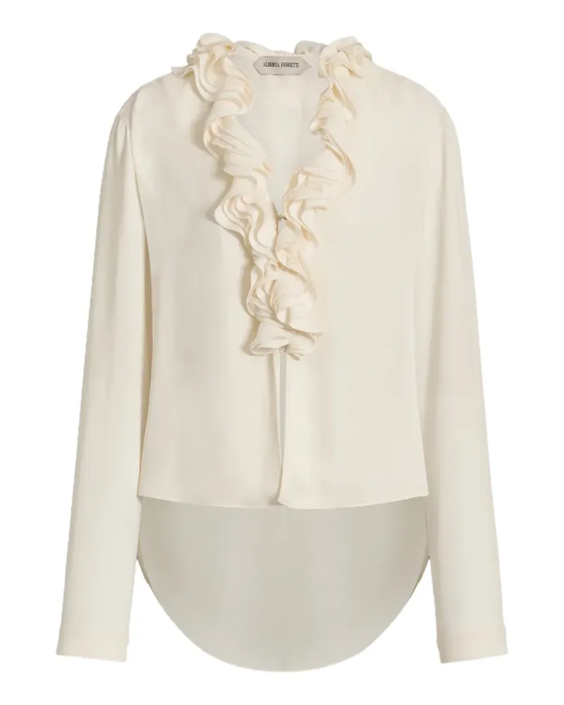 Alberta Ferretti Bluse mit Rüschen - Nude Nude