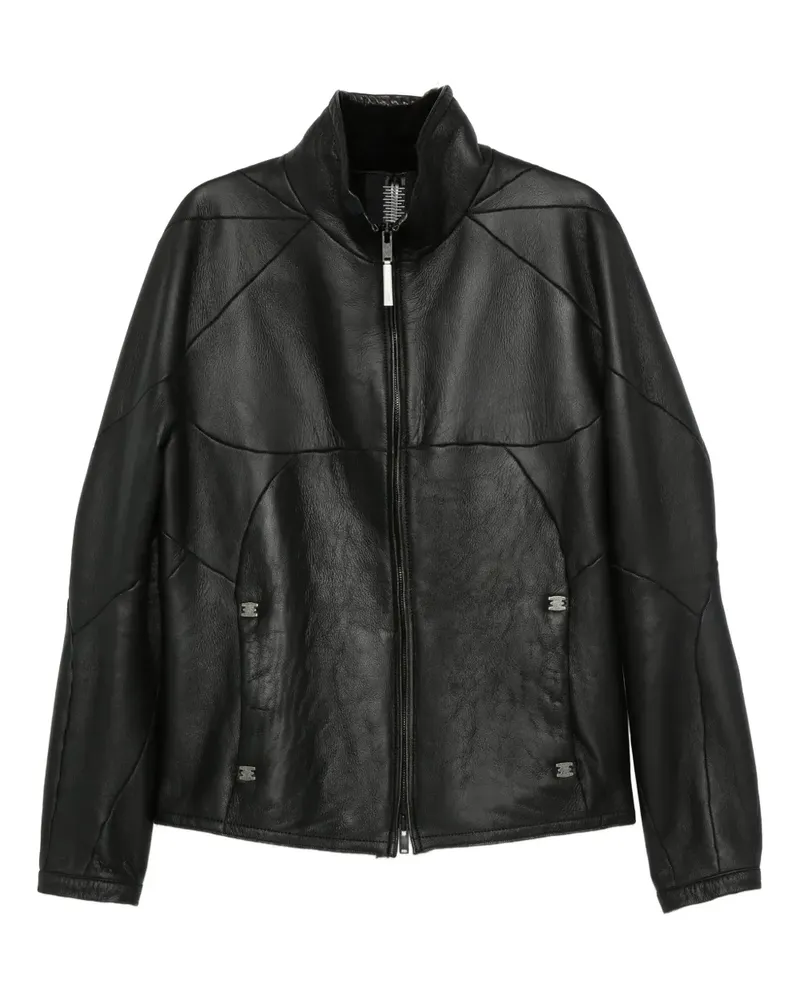 Isaac Sellam Lederjacke mit Einsätzen - Schwarz Schwarz