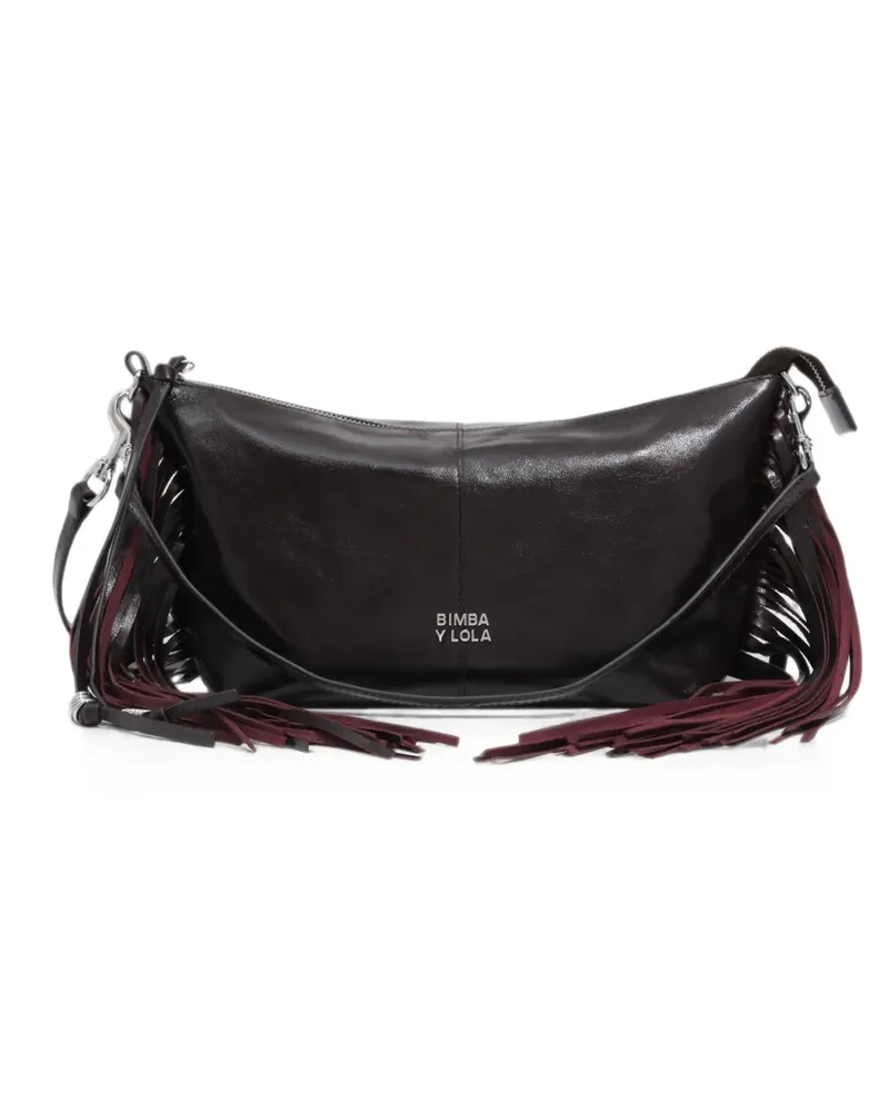 BIMBA Y LOLA Mittelgroße Madrid Tasche mit Fransen - Rot Rot