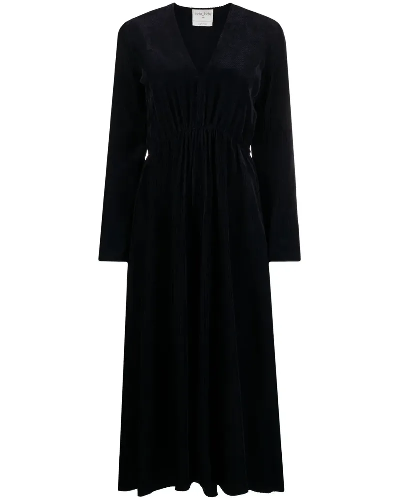 forte_forte Midikleid in A-Linie - Blau Blau