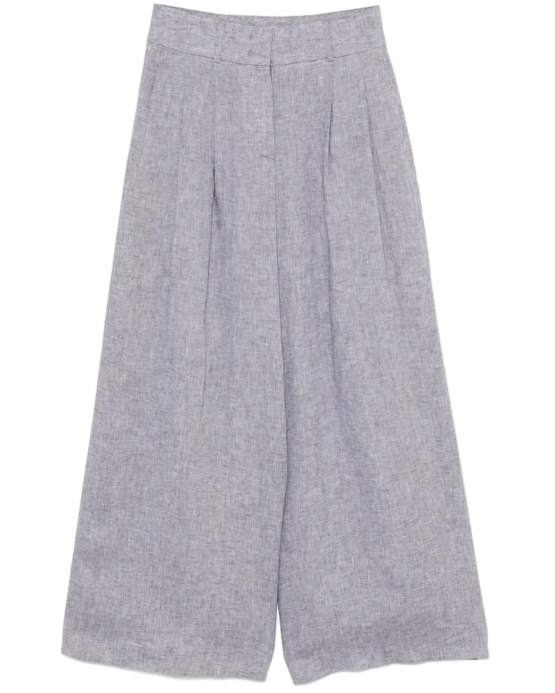 Peserico Palazzohose mit Falten - Grau Grau