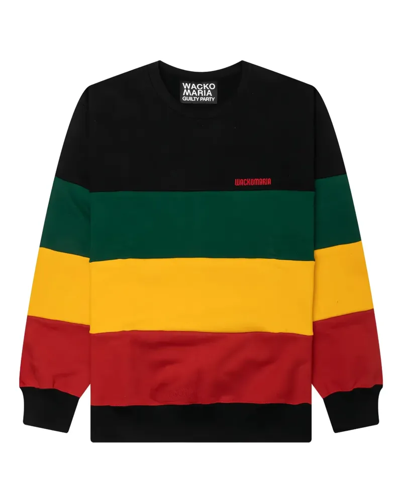 Wacko Maria Gestreiftes Sweatshirt - Schwarz Schwarz