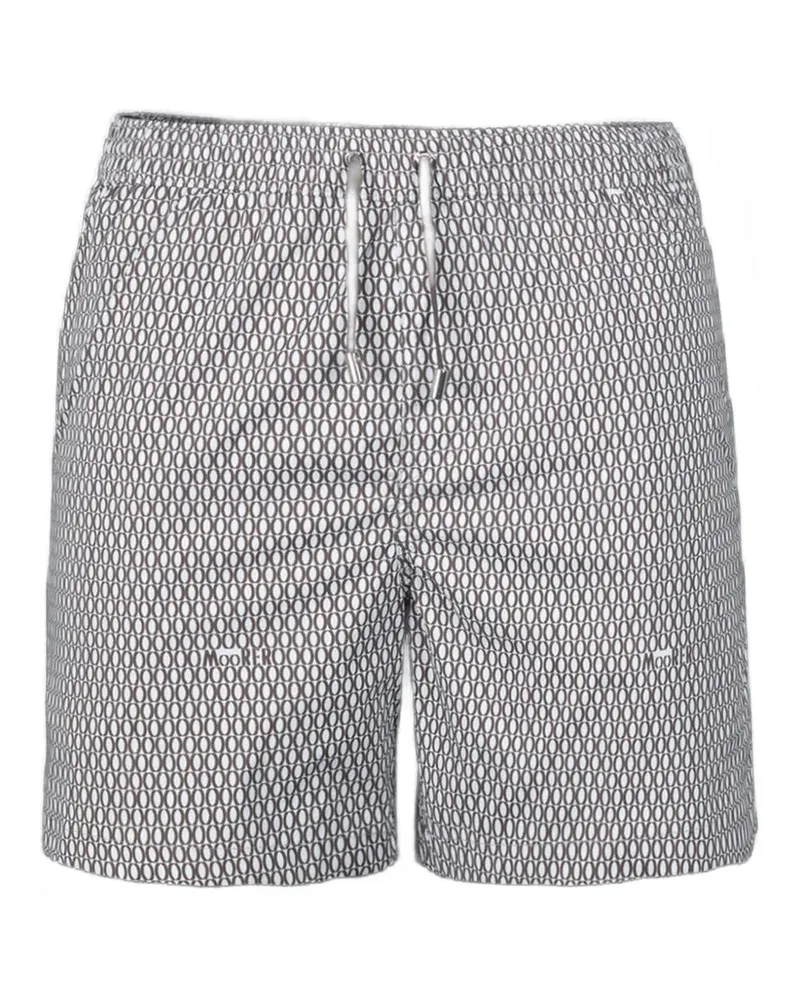 MOORER Badeshorts mit geometrischem Print - Braun Braun