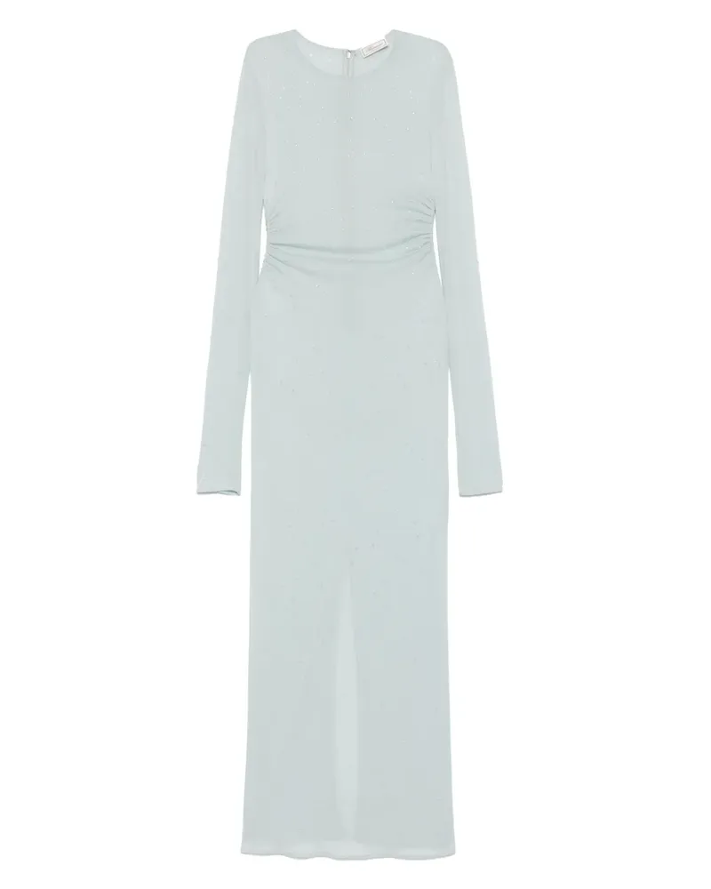 Blumarine Semi-transparentes Maxikleid - Blau Blau
