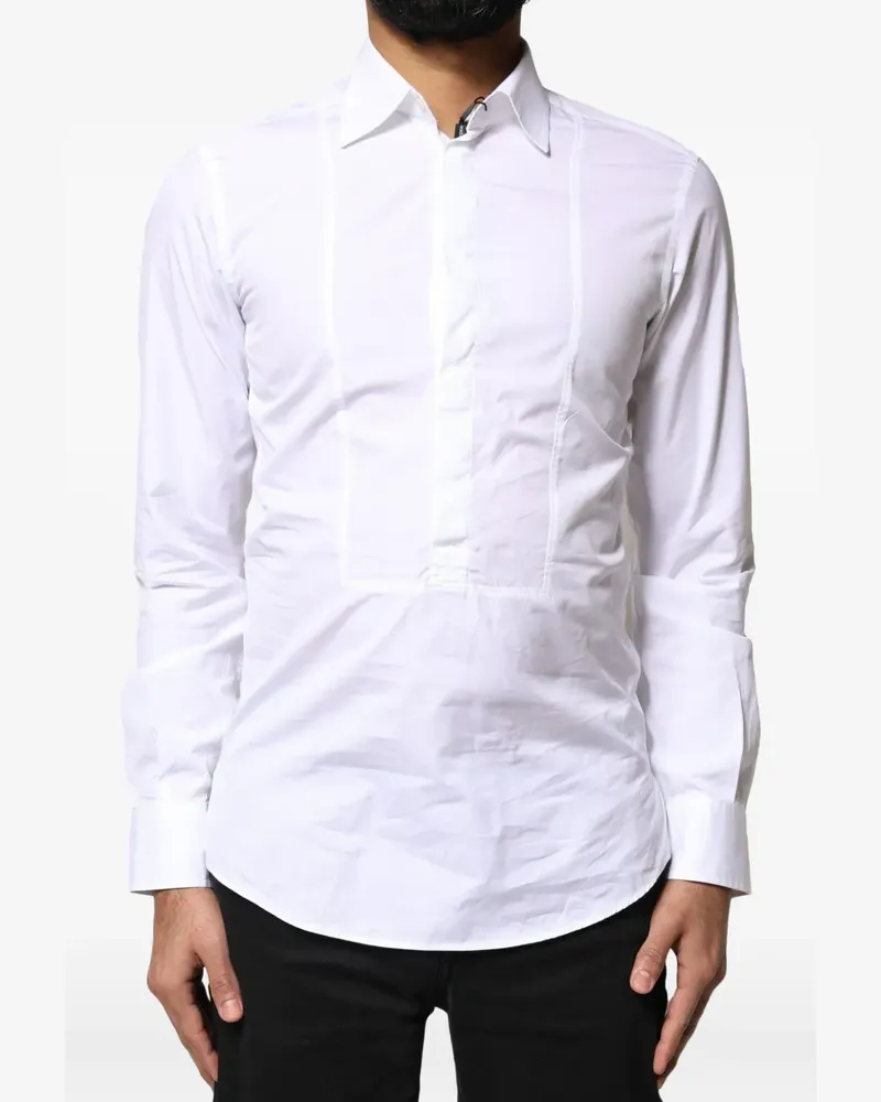 Dolce & Gabbana Hemd mit Latz - Weiß Weiß