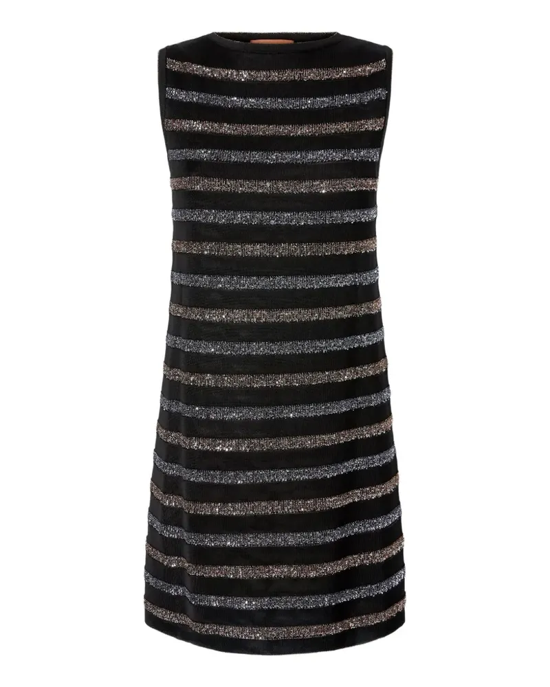 Missoni striped sequin-embellished mini knitted dress - Schwarz Schwarz