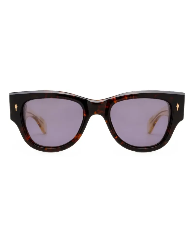 Jacques Marie Mage Chelsea Sonnenbrille mit geometrischem Gestell - Braun Braun