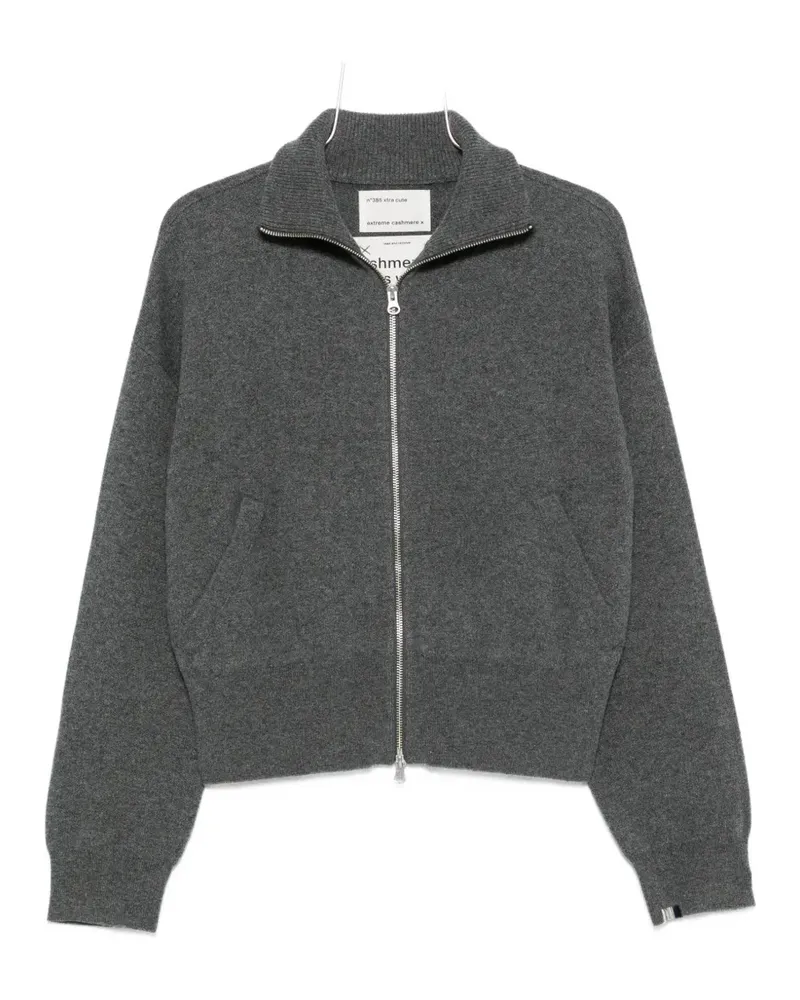 extreme cashmere zip-up knitted sweater - Grau Grau