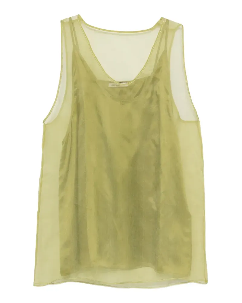 AMI Paris layered silk blouse - Grün Grün