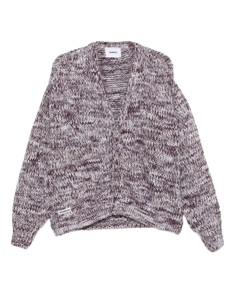 BONSAI Cardigan aus meliertem Strick - Violett Violett