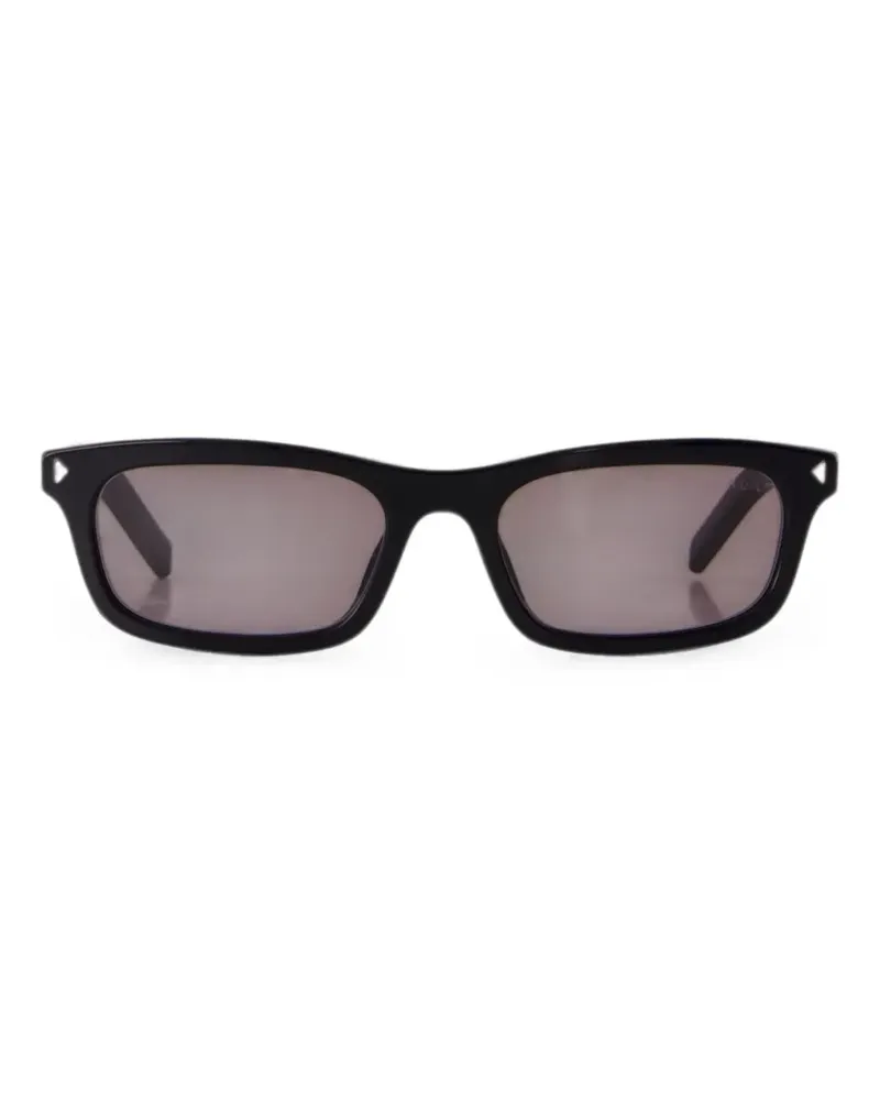 Prada Sonnenbrille mit eckigem Gestell - Schwarz Schwarz