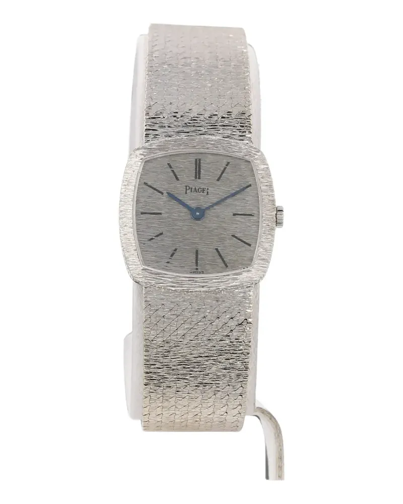 Piaget 1970s Weißgoldarmbanduhr mit Kissenform - Silber Silber