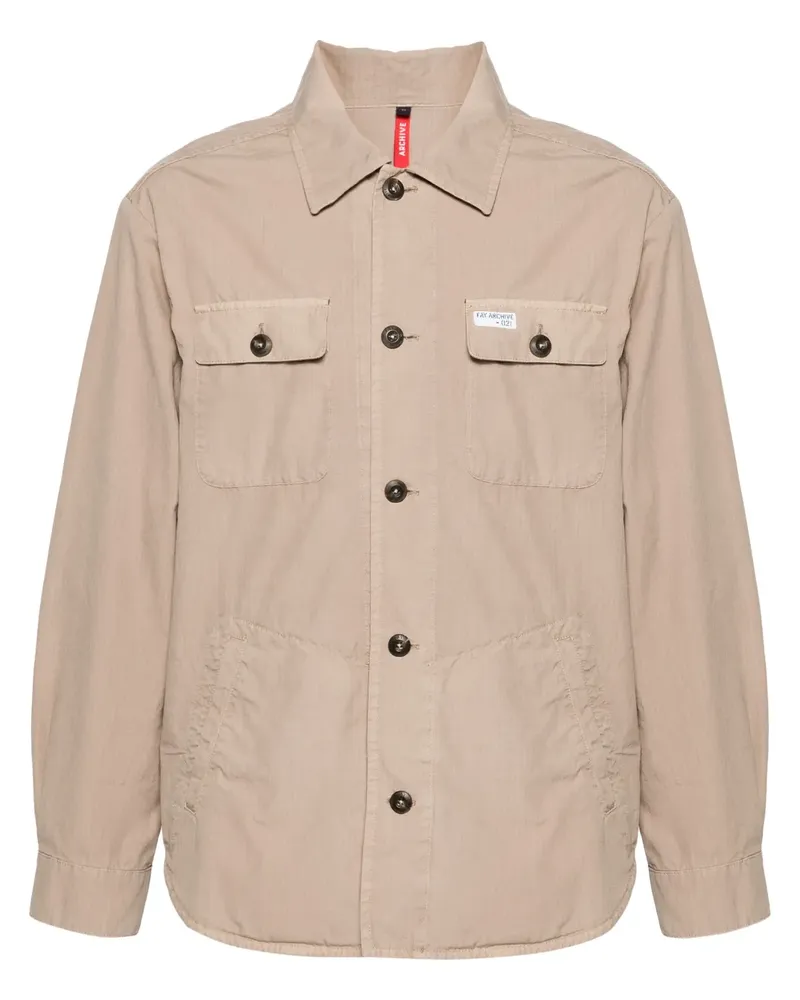Fay Ripstop-Hemdjacke aus Baumwolle - Nude Nude