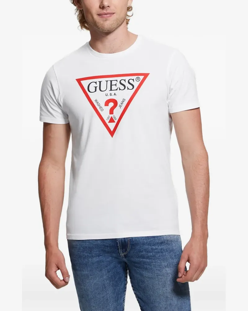 Guess T-Shirt mit Logo-Print - Weiß Weiß