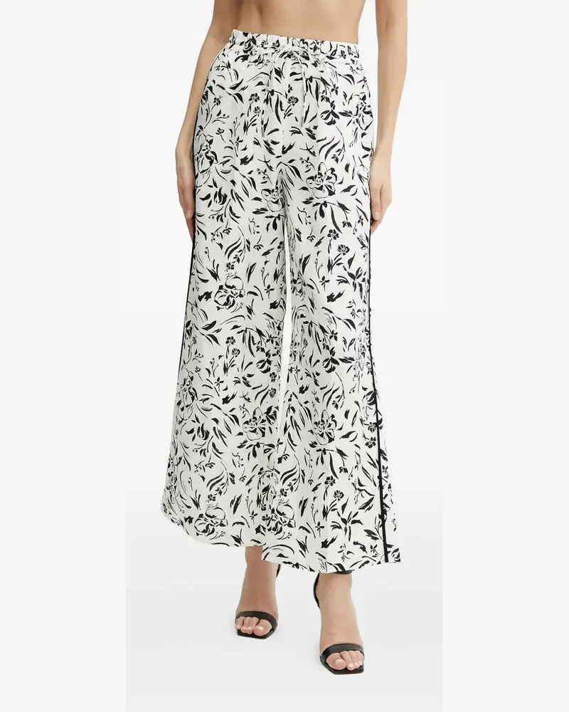 Karl Lagerfeld Hose mit Blumen-Print - Weiß Weiß