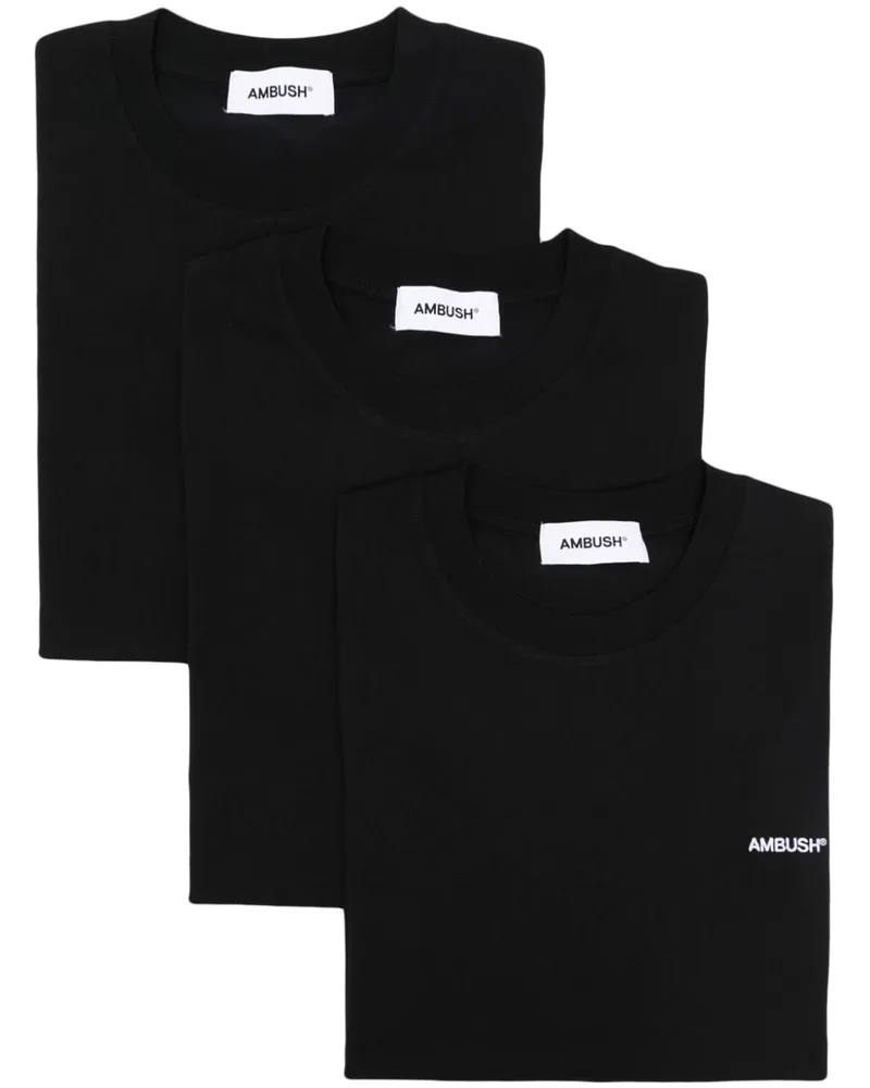 AMBUSH T-Shirt mit Logo-Stickerei Schwarz