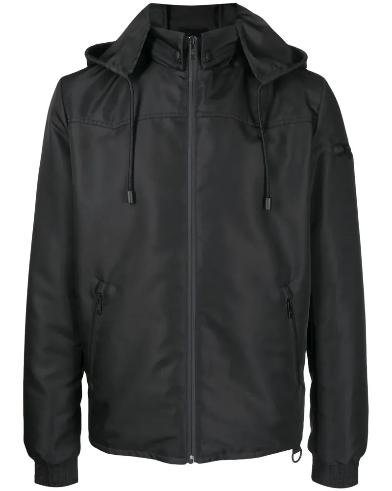 Lanvin Kapuzenjacke mit grafischem Print - Schwarz Schwarz