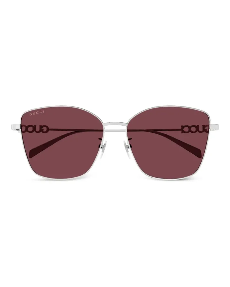 Gucci Butterfly' Sonnenbrille - Silber Silber