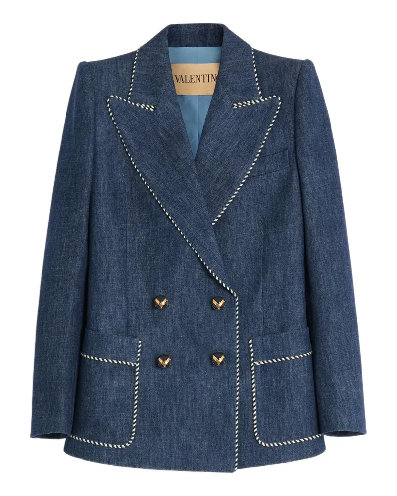 Valentino Garavani Jeansjacke aus Chambray - Blau Blau
