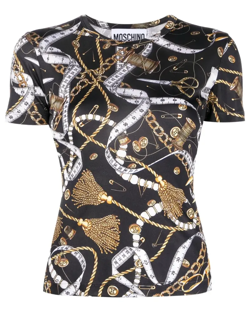Moschino T-Shirt mit grafischem Print - Schwarz Schwarz