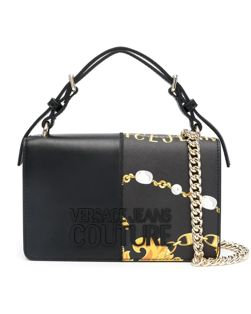 Versace Jeans Shopper mit Logo-Prägung - Schwarz Schwarz