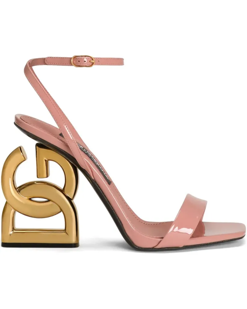 Dolce & Gabbana Sandalen aus Leder 105mm - Rosa Rosa