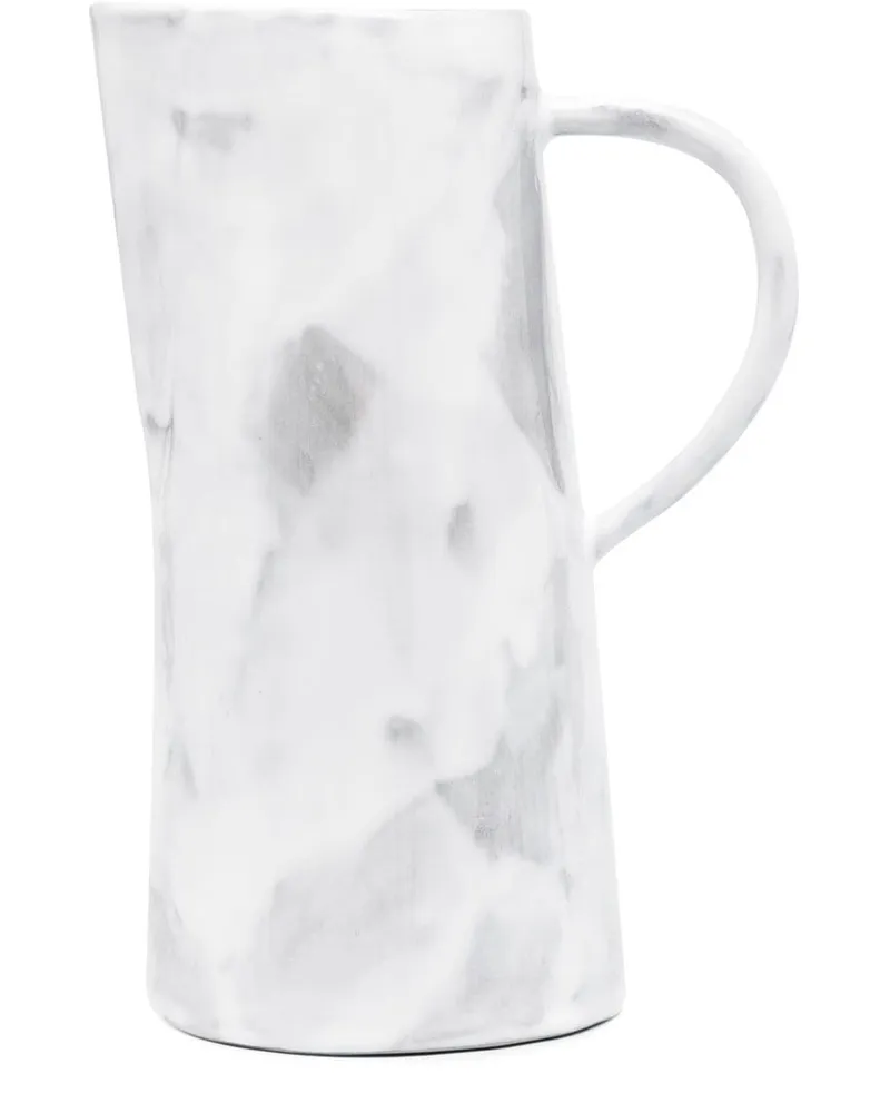 Wasserkrug aus Keramik - Weiß