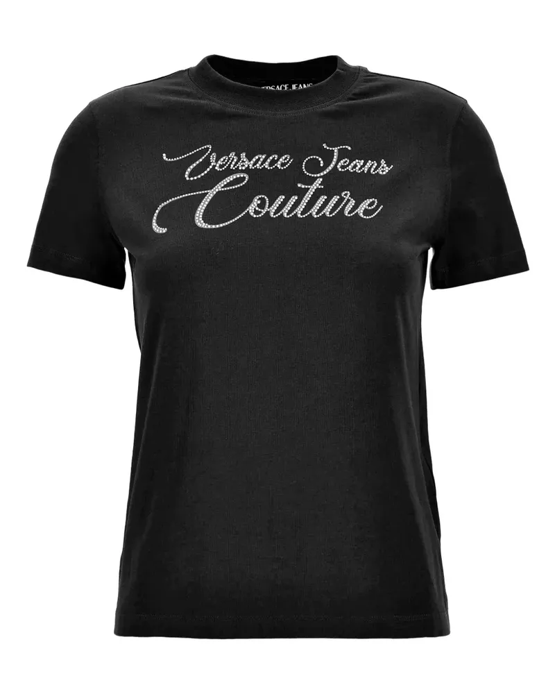 Versace Jeans T-Shirt mit Logo-Print - Schwarz Schwarz