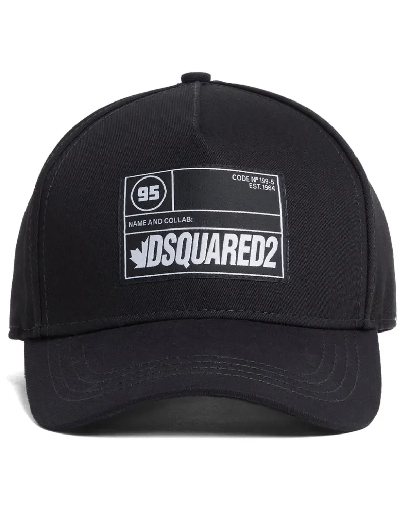 Dsquared2 Baseballkappe mit Logo-Patch - Schwarz Schwarz