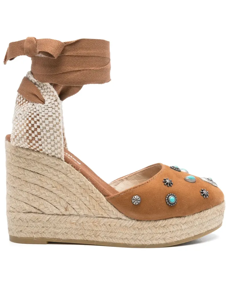 Fortela Espadrilles aus Wildleder 95mm - Braun Braun