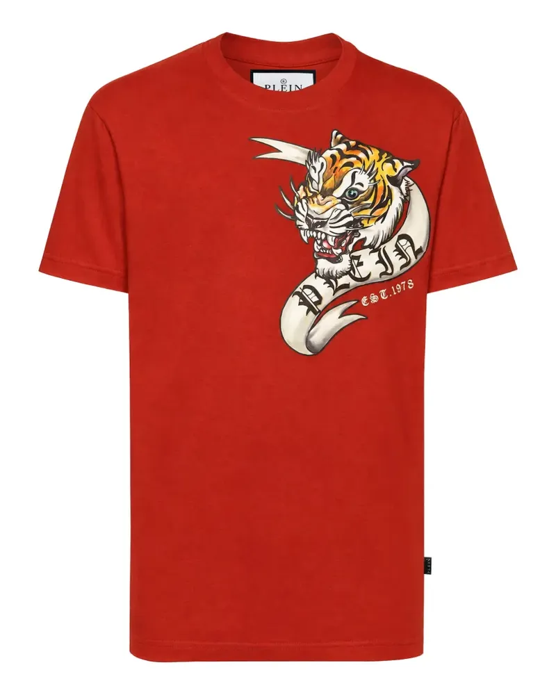 Philipp Plein tiger-print T-shirt - Rot Rot